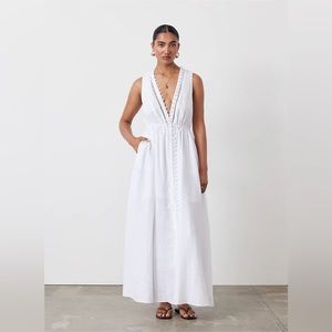 Joslin Melinda Linen Sleeveless Maxi Dress